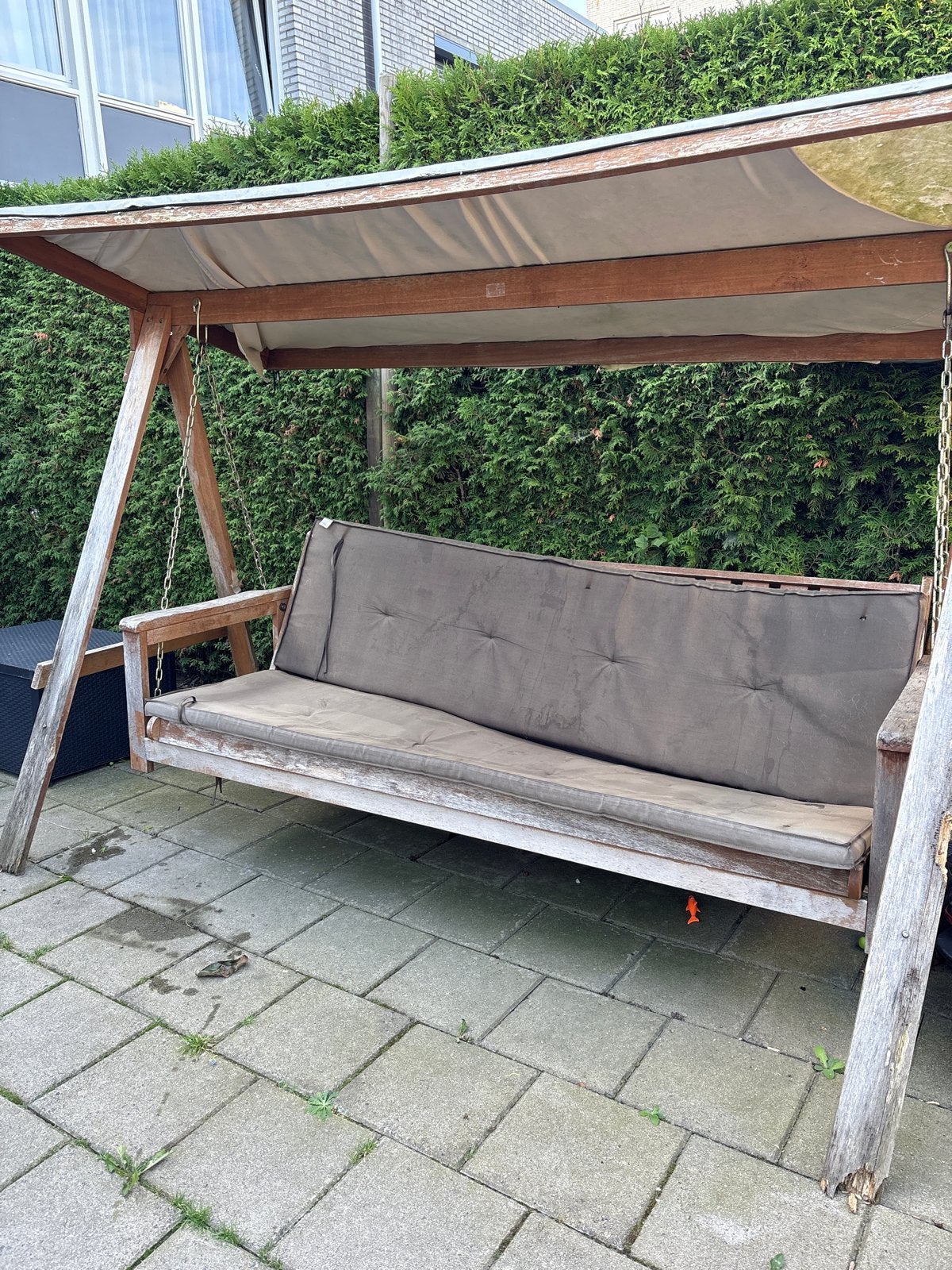 Houten schommelbank, Ophalen, Gebruikt, Hout, Schommelbank