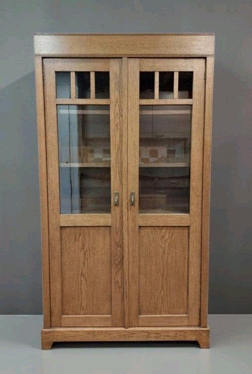 antieke kast boekenkast art deco vitrinekast