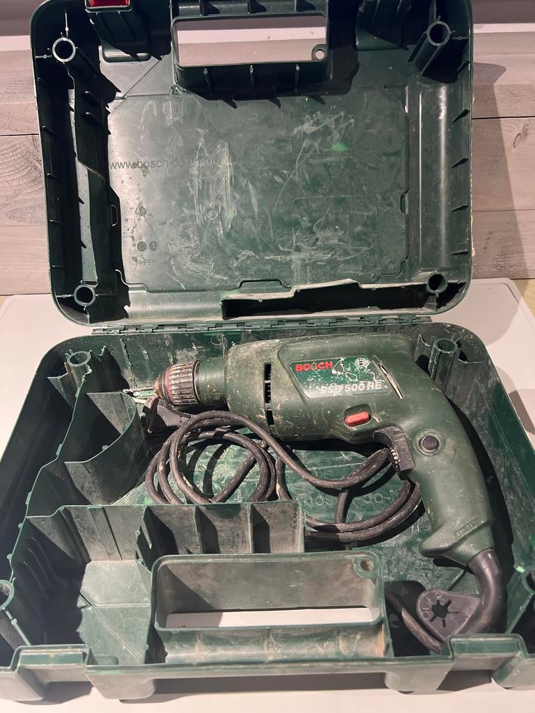 Bosch PSB 500 RE Klopboormachine in Koffer, N, Ophalen of Verzenden, N, N