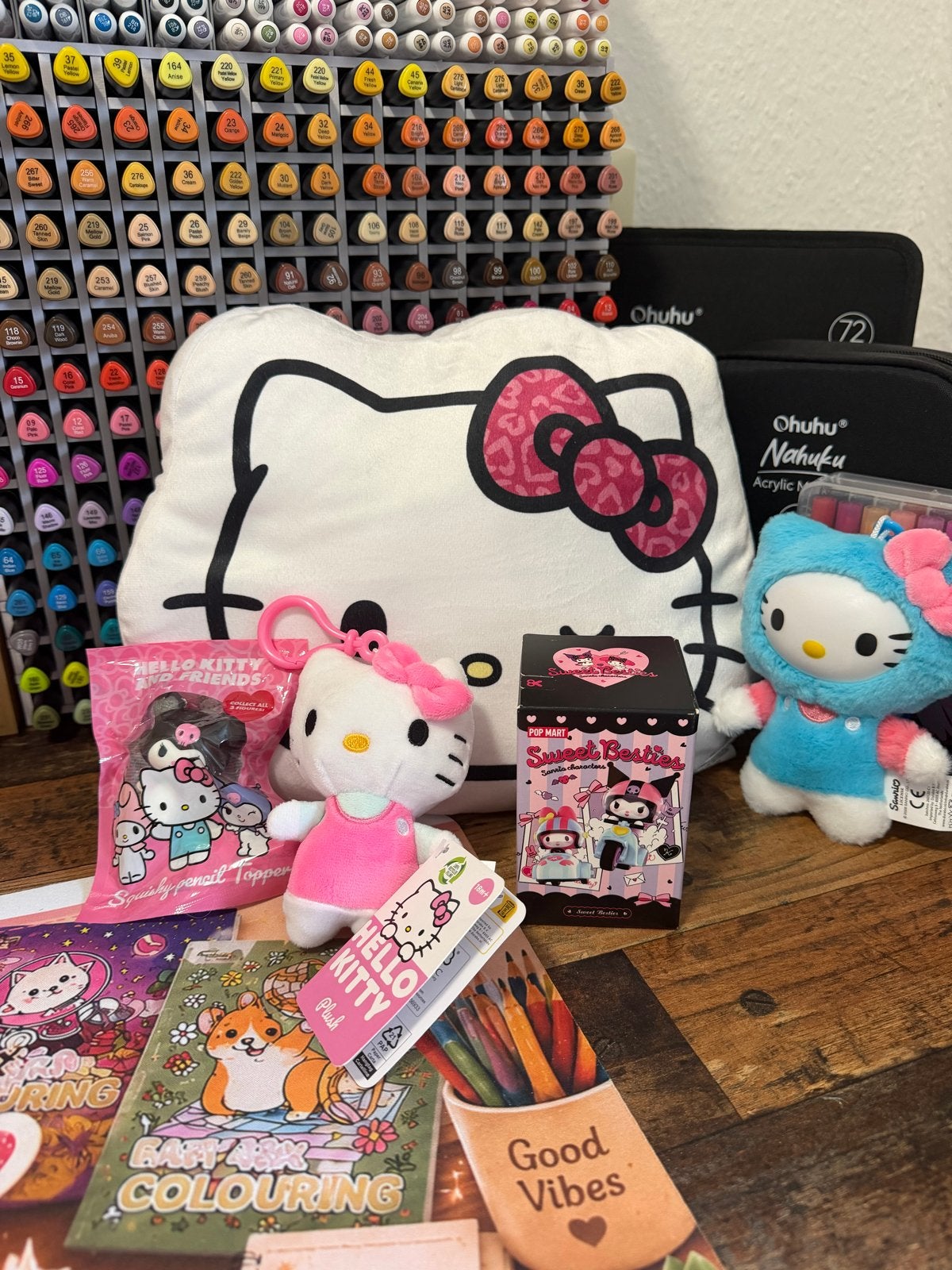 Grote Hello Kitty Collectie: Knuffels, Kussens & Meer!, Meerkleurig, Ophalen of Verzenden, Zo goed als nieuw, Educatief