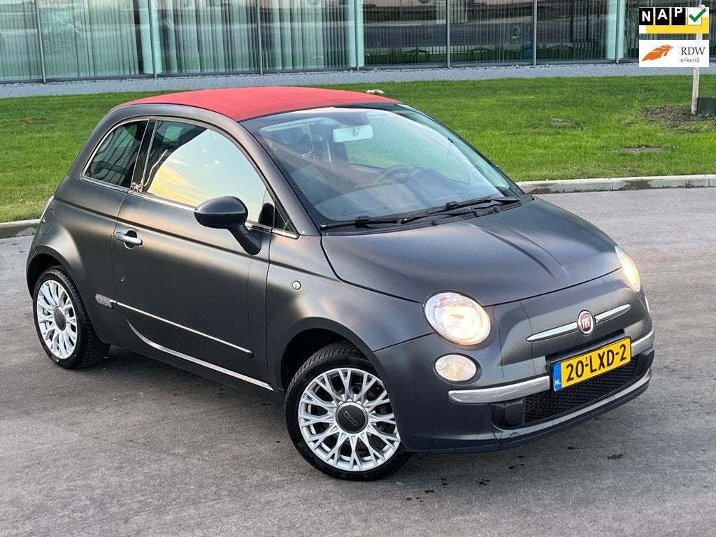 Fiat 500 C 1.2 AUT SPECIAL EDITION MAT APPLE CARPLAY NAP, Auto's, Euro 5, 4 cilinders, Cabriolet, Zwart