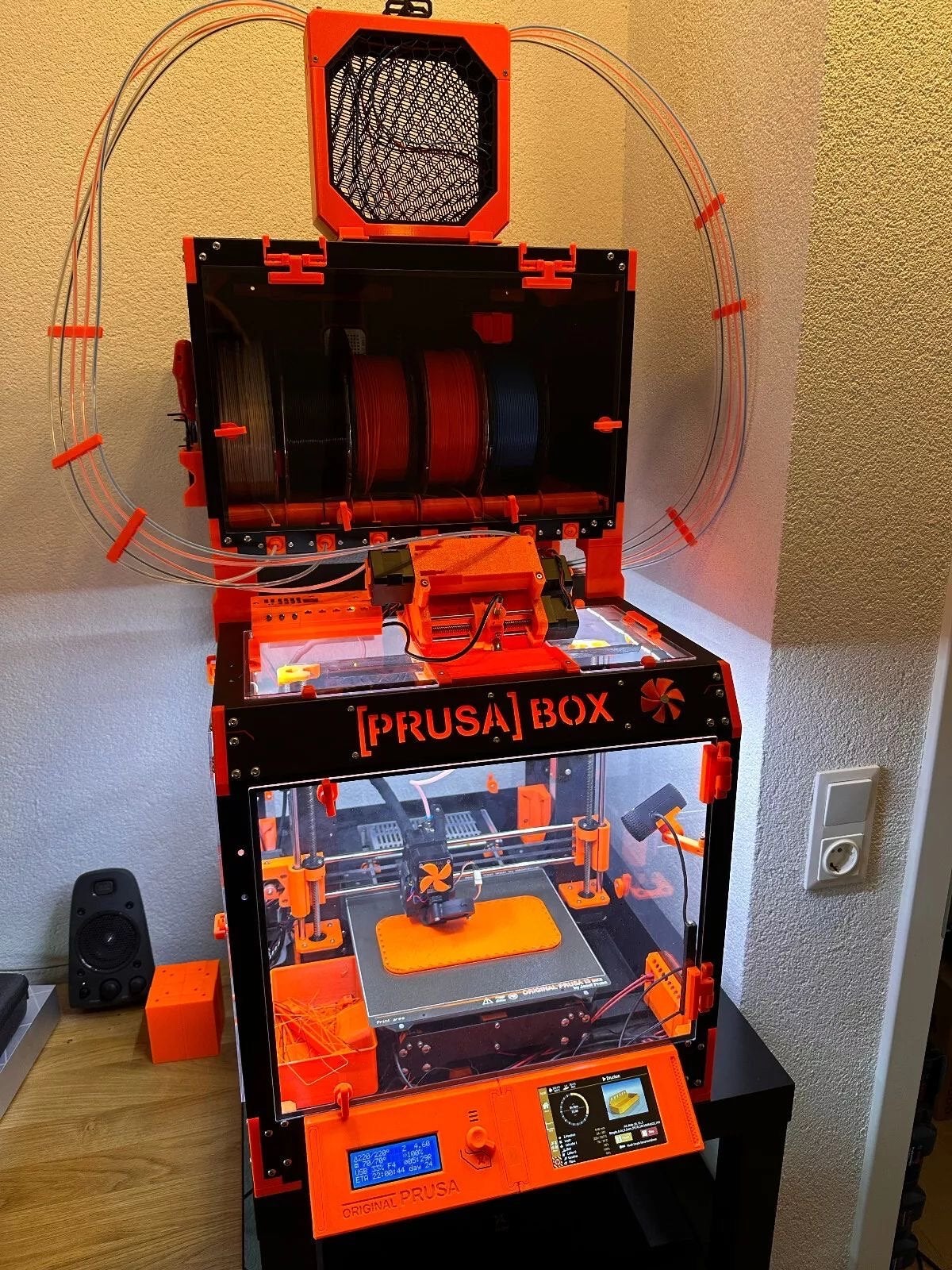 Prusa MK3S met MMU 2.5, enclosure, Raspberry Pi en camera, Ophalen, Gebruikt, Ingebouwde Wi-Fi, Filament