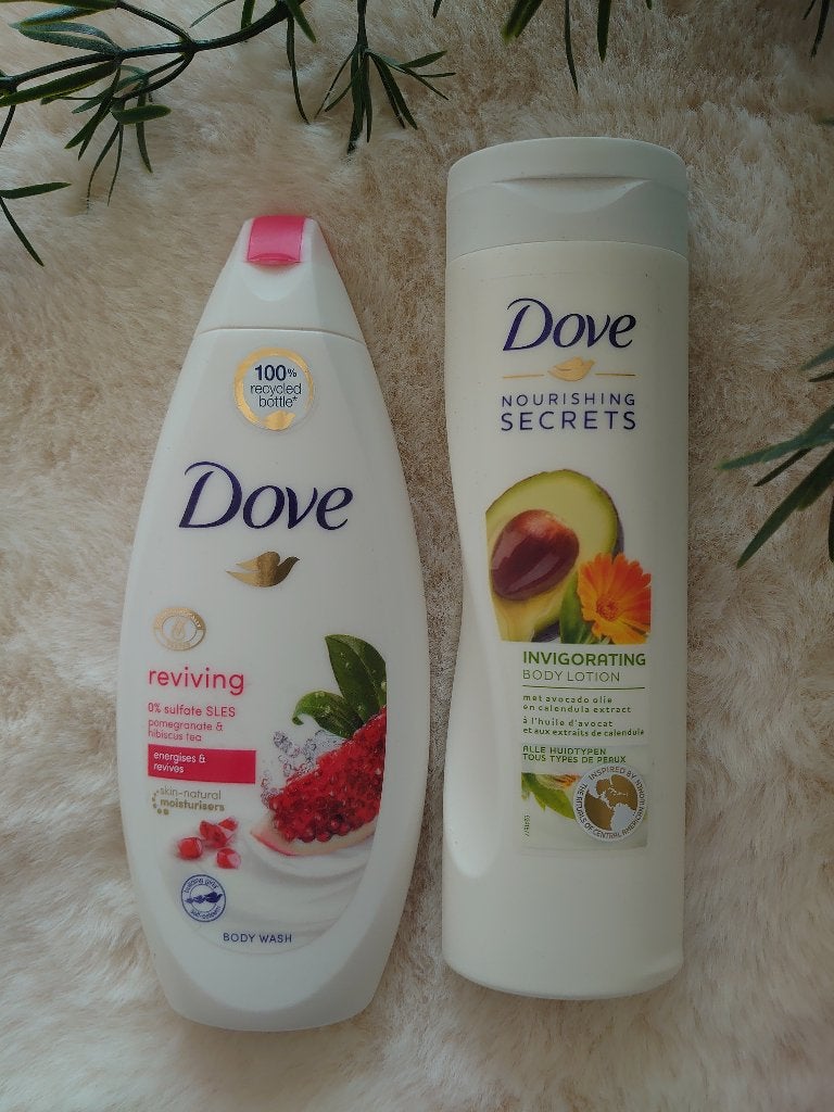 Dove bodywash en bodylotion, Verzenden, Nieuw, Bodylotion, Crème of Olie