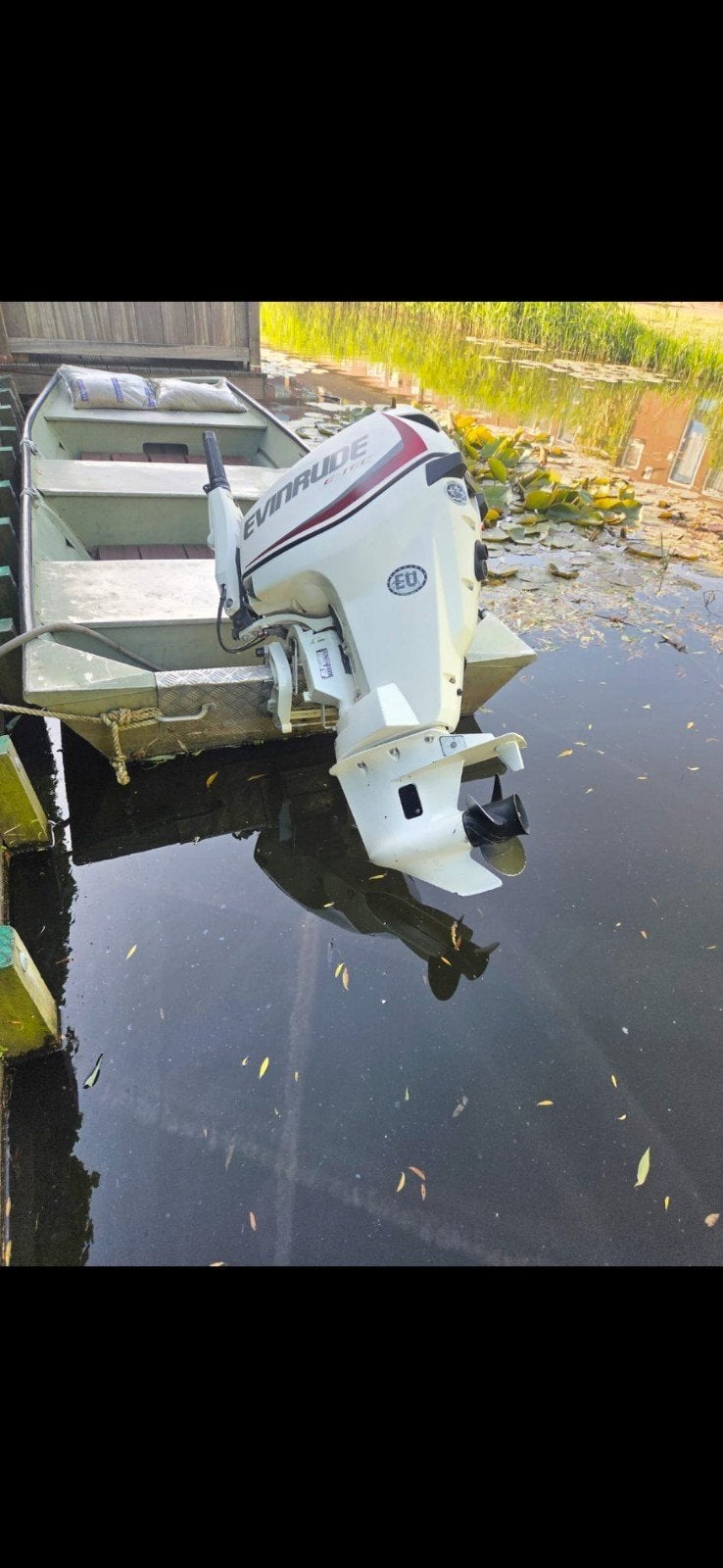 Aluminium platbodem ( alumacraft ) evinrude e tec 25pk 55gps, Ophalen, Gebruikt, 4 m, Viertaktmotor