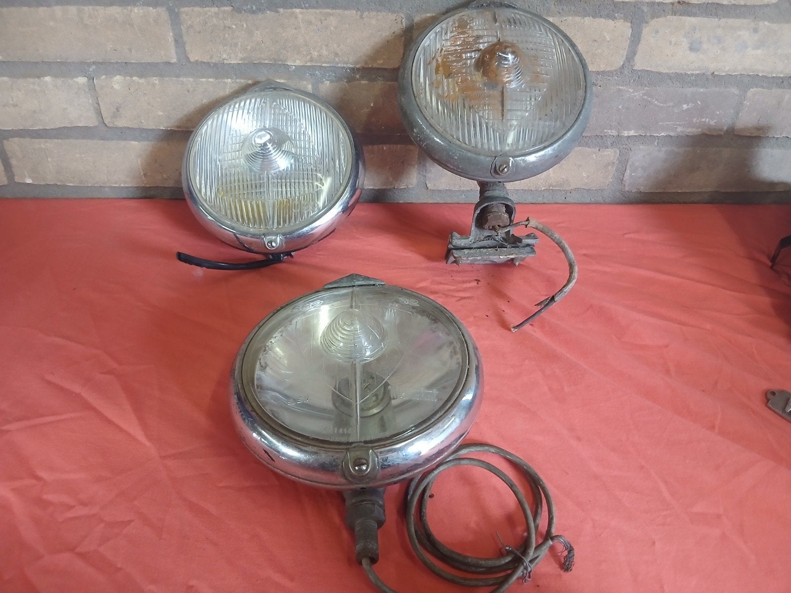 3x Verstralers / Mistlampen voor Oldtimer, Auto-onderdelen, Ophalen, Gebruikt, Oldtimer onderdelen