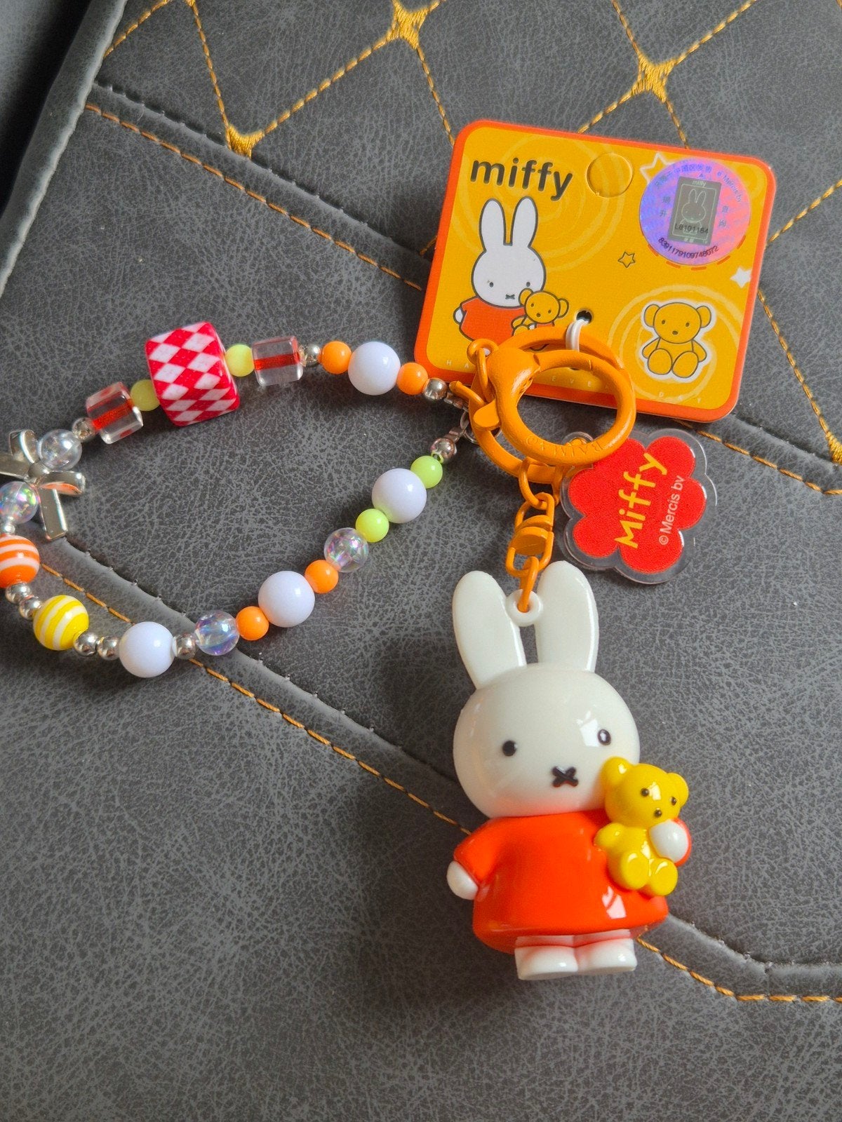 Nijntje Miffy tas sleutel hanger met kaartje, Verzamelen, Ophalen of Verzenden, Zo goed als nieuw, Knuffel of Figuurtje