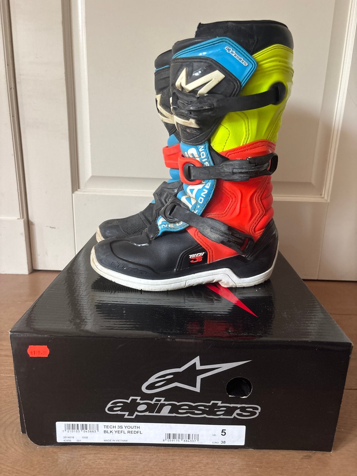 Alpinestars Tech 3S motorcross laarzen kind maat 38, Ophalen of Verzenden, Tweedehands, Kinderen, Laarzen