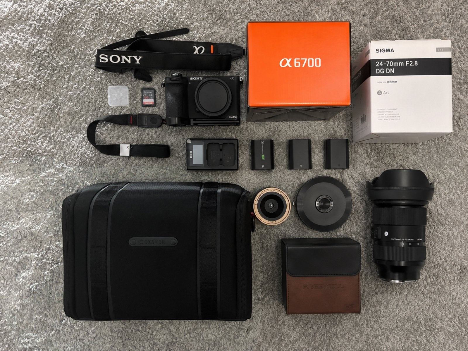 Sony a6700 (649 clicks) + Sigma 24-70mm f/2,8 + accesiores, Ophalen, Zo goed als nieuw, Sony, Geen optische zoom