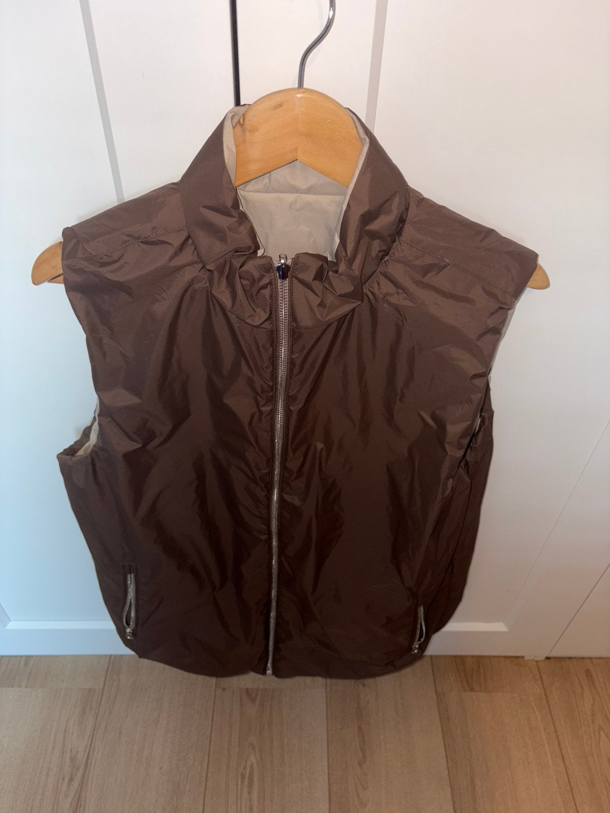 Dubbelzijdige bodywarmer (bruin/beige), Ophalen of Verzenden, Nieuw, Maat 42/44 (L), Bruin