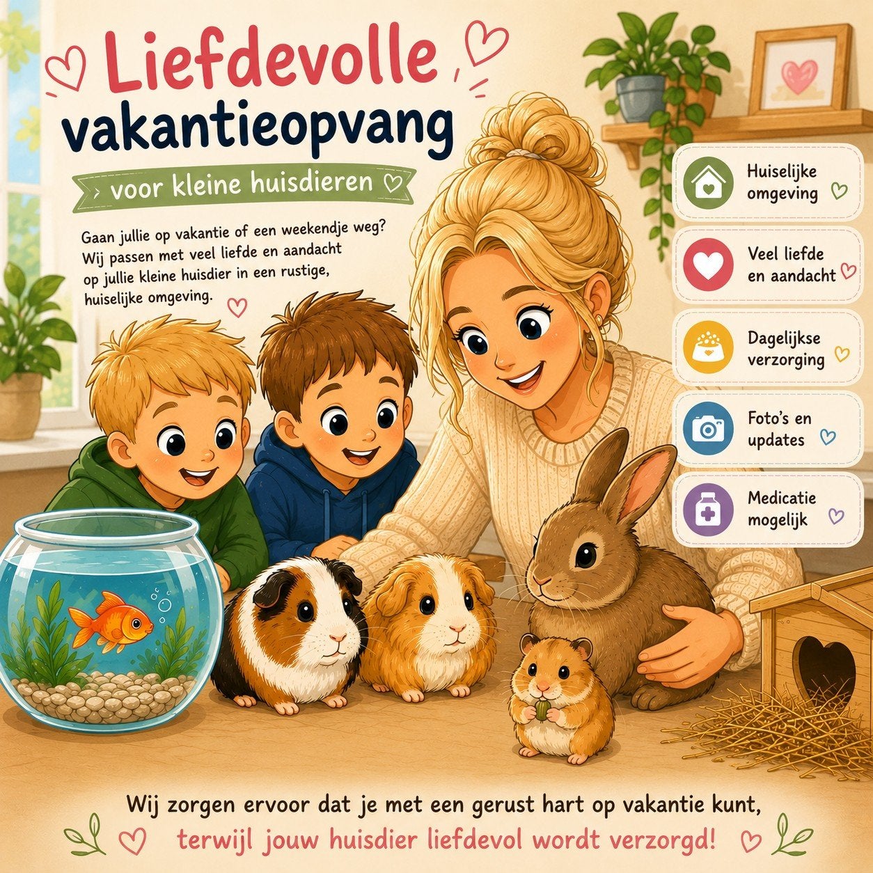 Betrouwbare huisdieroppas voor uw kleine huisdieren, Oppas