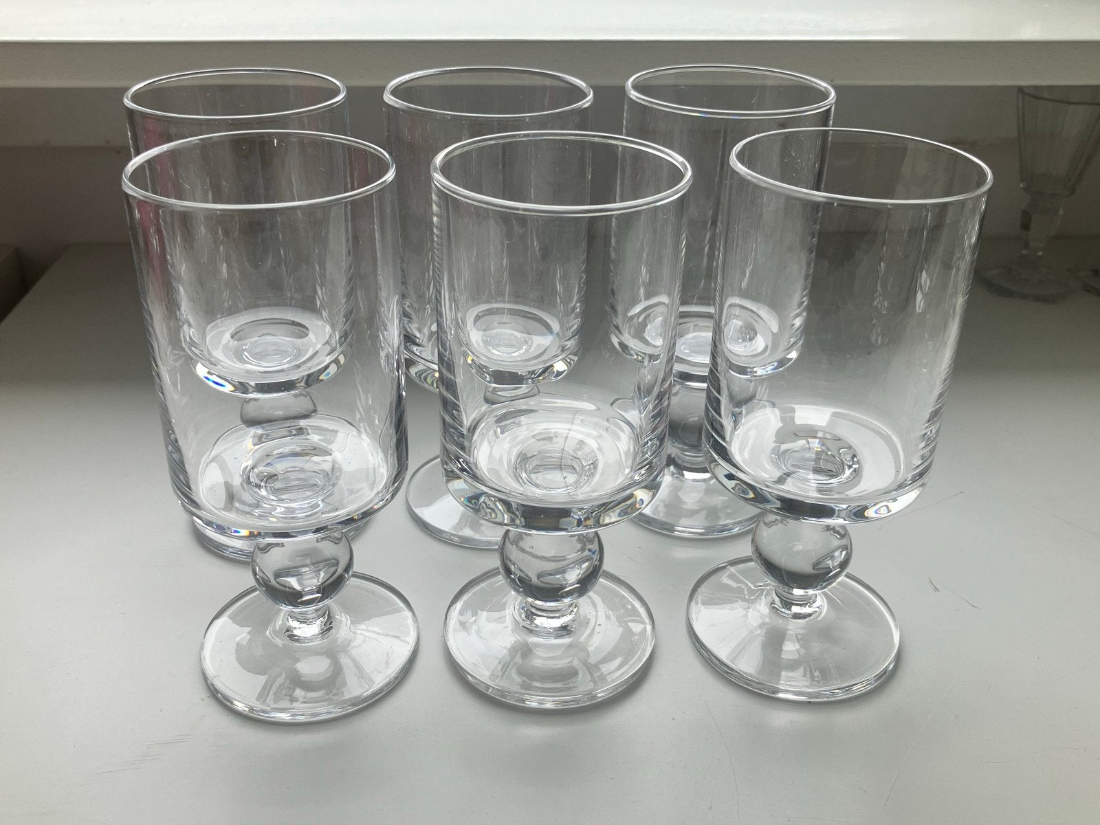 6x Vintage Kristallen Wijnglazen Floris Meydam Corinthe, Antiek en Kunst, Antiek | Glas en Kristal, Ophalen of Verzenden