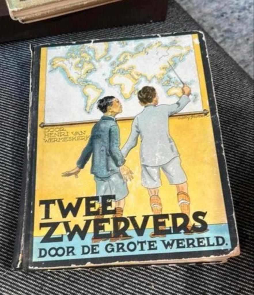 Plaatjesalbum: Twee Zwervers door de Grote Wereld - Compleet, Ophalen of Verzenden, Gelezen, Plaatjesalbum
