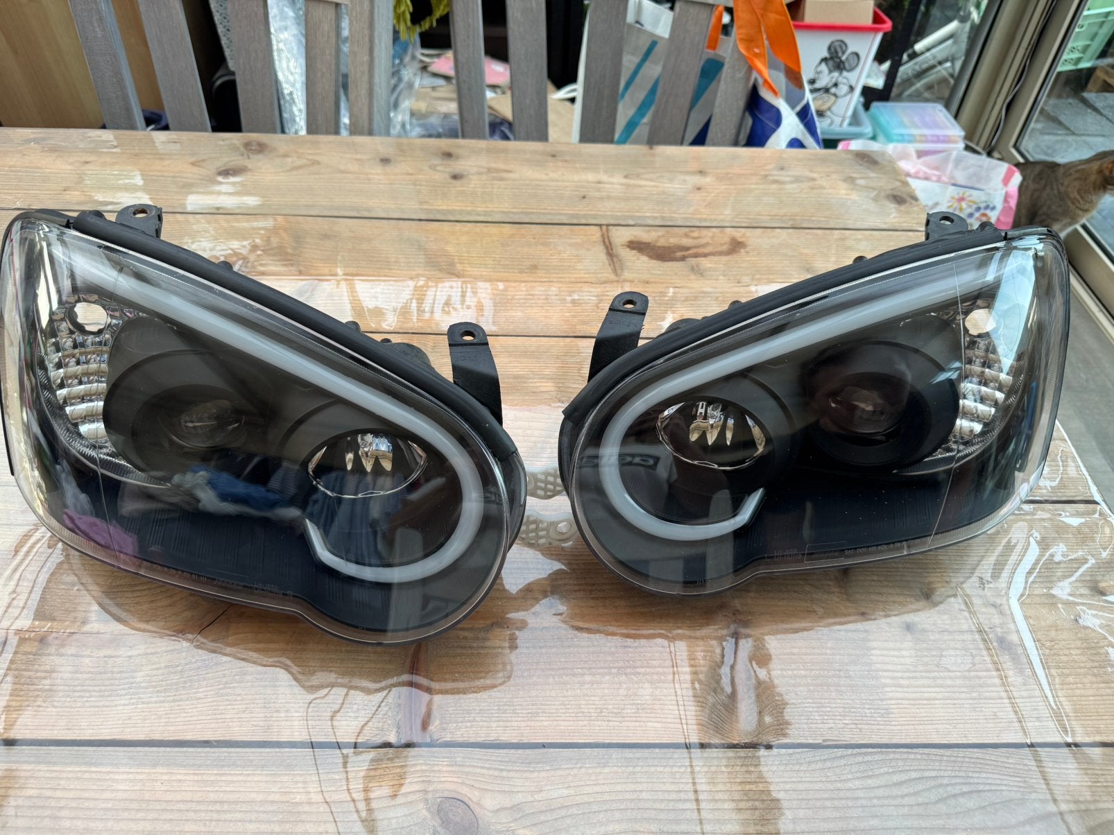 Subaru Impreza GD Blobeye ‘angel eyes’ koplampen, Auto-onderdelen, Ophalen of Verzenden, Voor, Subaru, Spatbord