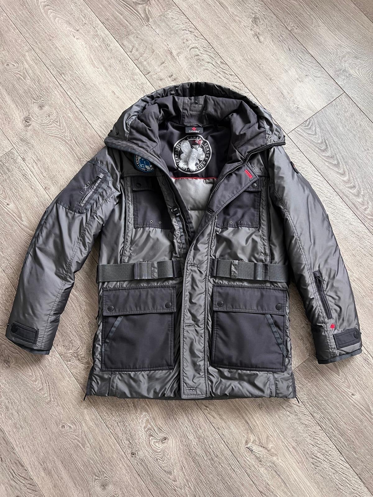 Canada Goose-stijl winterjas voor heren, Ophalen of Verzenden, Zo goed als nieuw, Maat 48/50 (M), Grijs