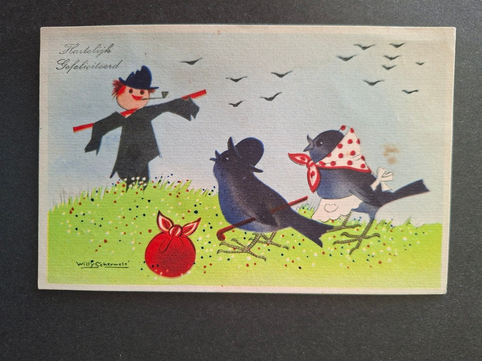 Willy Schermelé, Vogels en vogelverschrikker K390, Verzamelen, Verzenden, 1940 tot 1960