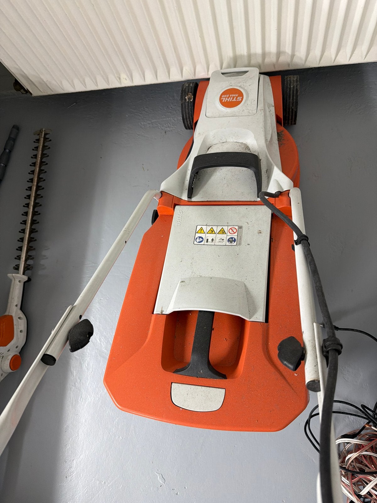 Stihl RMA 235 Accu Grasmaaier (excl. accu), Tuin en Terras, Ophalen, Cirkelmaaier, Gebruikt, Accu-grasmaaier