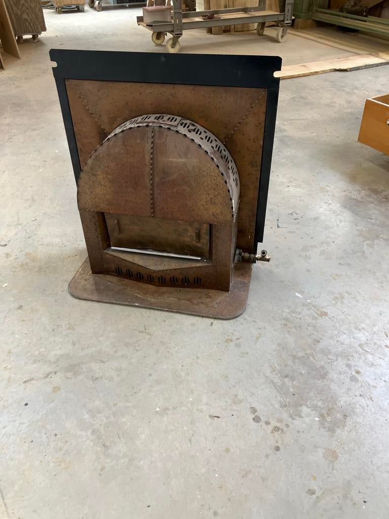 Vintage amsterdamse school Gaskachel - Compact en Efficiënt, Gebruikt, Gas, Ophalen of Verzenden, Vrijstaand