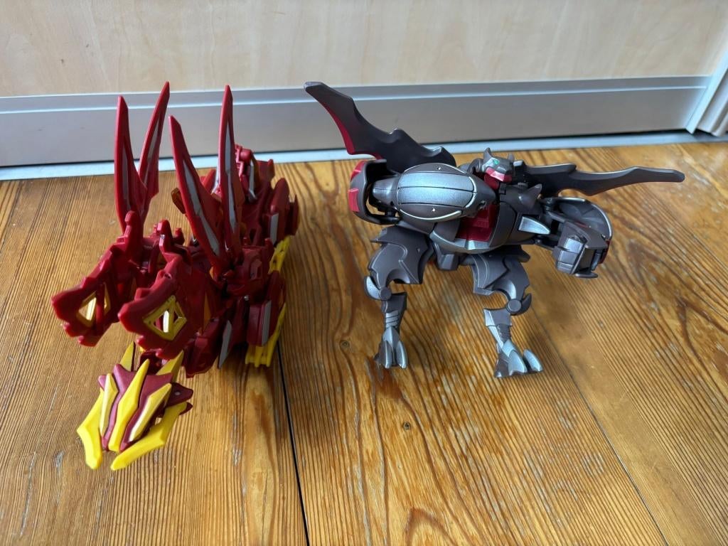 2 Bakugan Figuren: Dragonoid Colossus & Zenthon Titan, Ophalen of Verzenden
