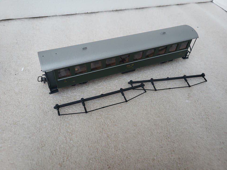 STL-MODELS 2201/3 RhB B 2275 Wagon H0m/1:87, Overige merken, Gelijkstroom, Wagon, Ophalen of Verzenden