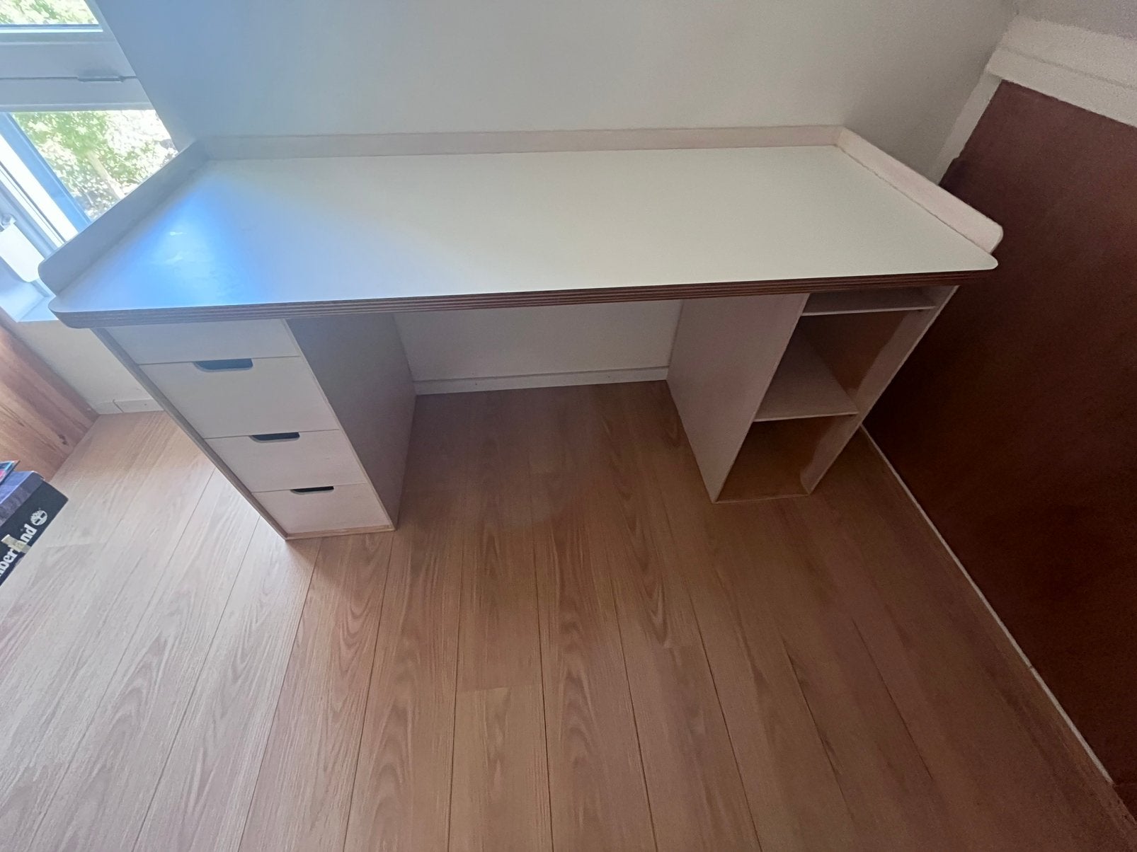 Bureau, Ophalen, Met lades, Gebruikt, Hout