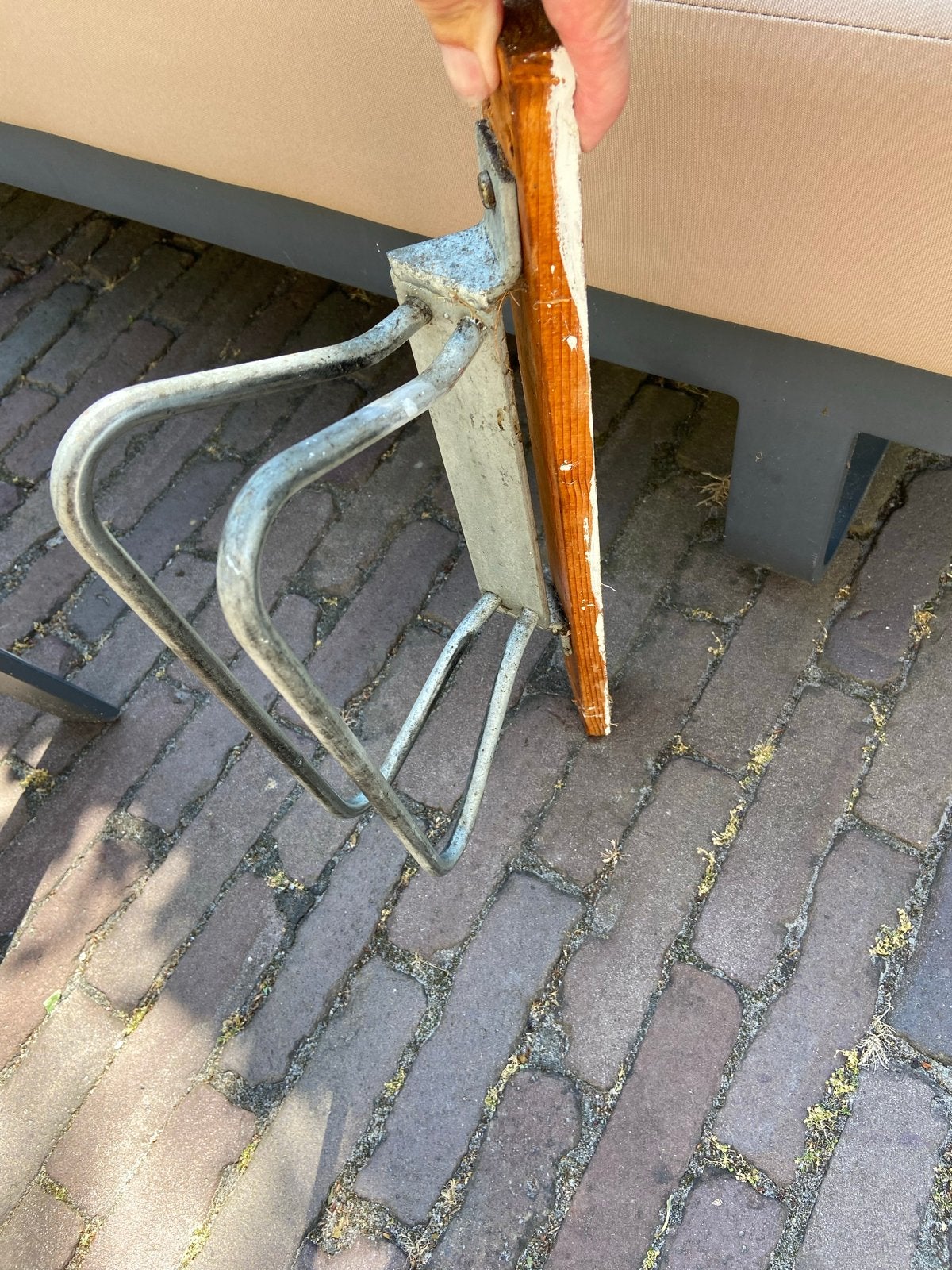 fietsstandaard op houten plank voor aan de muur, Fietsen en Brommers, Ophalen, Gebruikt