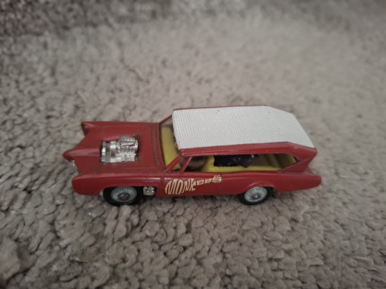 Vintage Husky Musselcar Monkeemobile - Rode Diecast Auto, Verzenden, Gebruikt