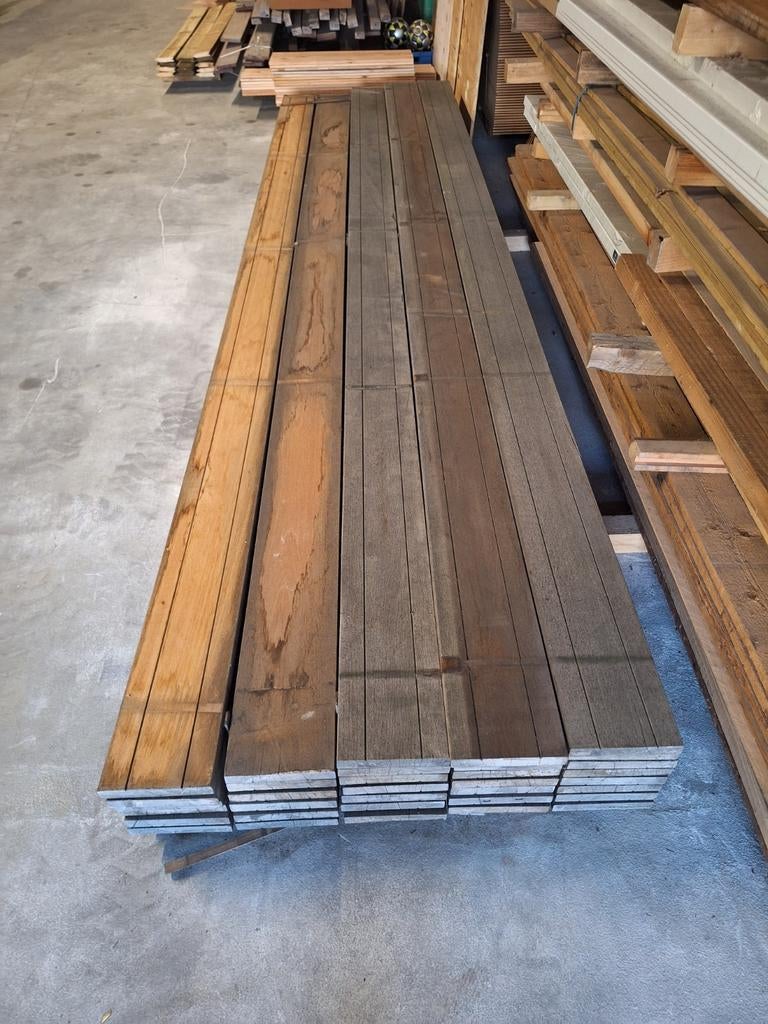Bankirai vlonderplanken geschaafd 190x28 mm, Tuin en Terras, Terrasdelen en Vlonders, Ophalen, Hout