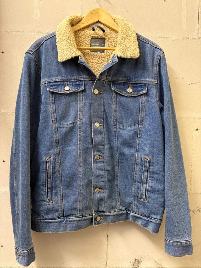 Spijkerjack met voering, Ophalen of Verzenden, Zo goed als nieuw, Maat 56/58 (XL), Blauw