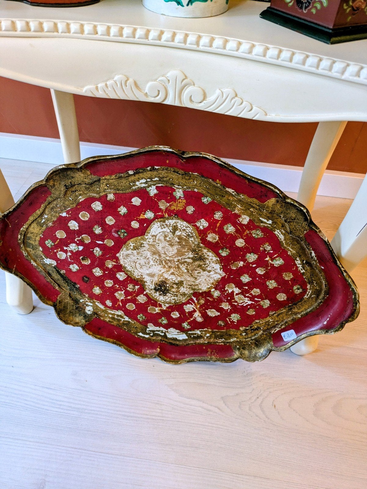 Florentijns Dienblad Bohemian, Decoratieve rand, Ophalen of Verzenden, Zo goed als nieuw, X