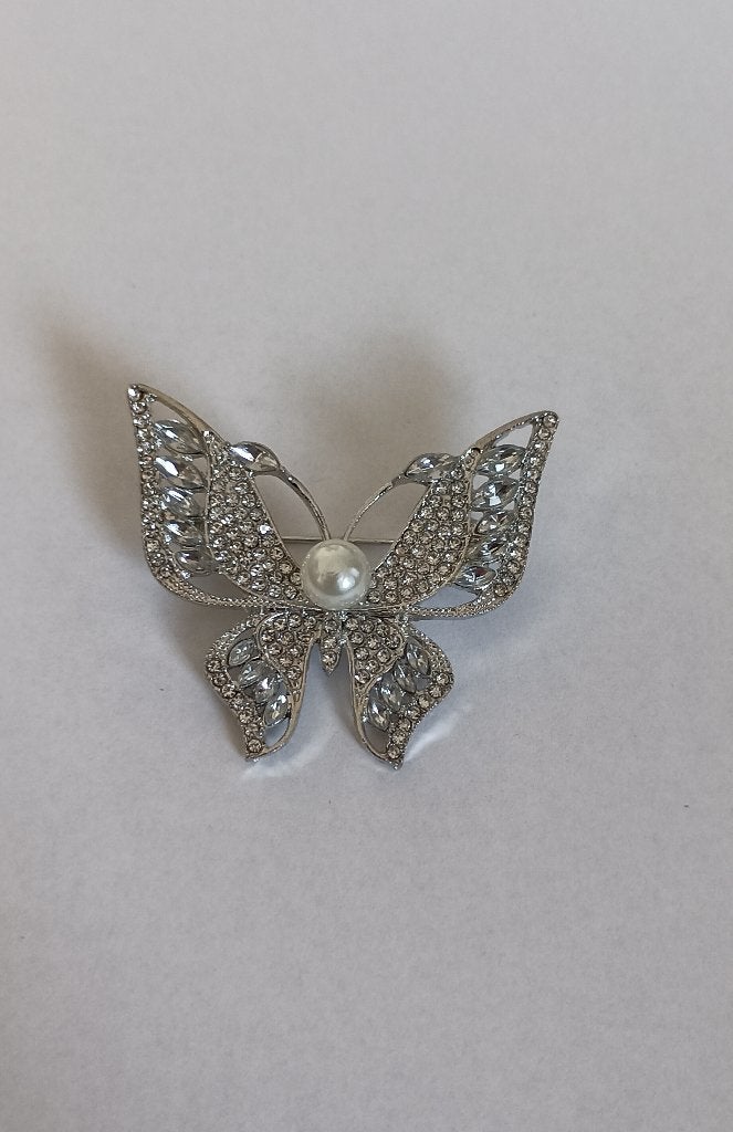 Vlinder broche, Sieraden, Tassen en Uiterlijk, Broches, Nieuw, Overige materialen, Overige kleuren, 4 tot 7 cm, Met strass, Ophalen of Verzenden