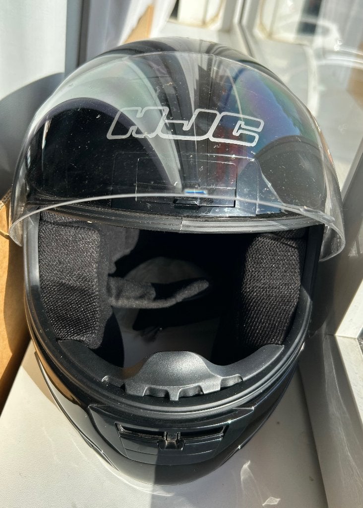 🏍️ HJC motorhelm – zwart, gebruikt maar netjes 🏍️, Motoren, Verzenden, HJC, Integraalhelm, S