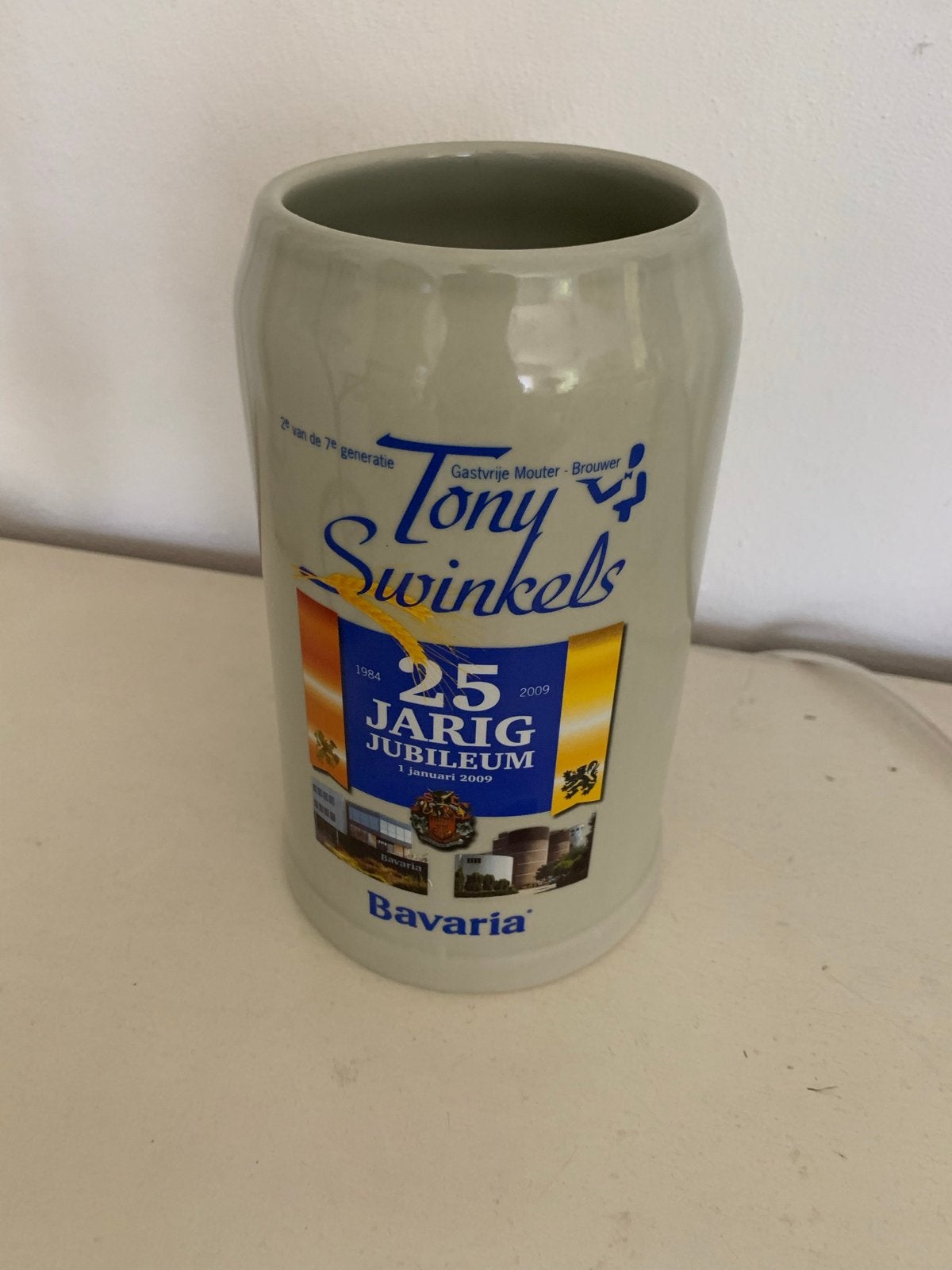 Bierpul Tony Swinkels 25 Jaar Jubileum Bavaria, Verzamelen, Biermerken, Ophalen of Verzenden, Zo goed als nieuw, Pul(len), Bavaria