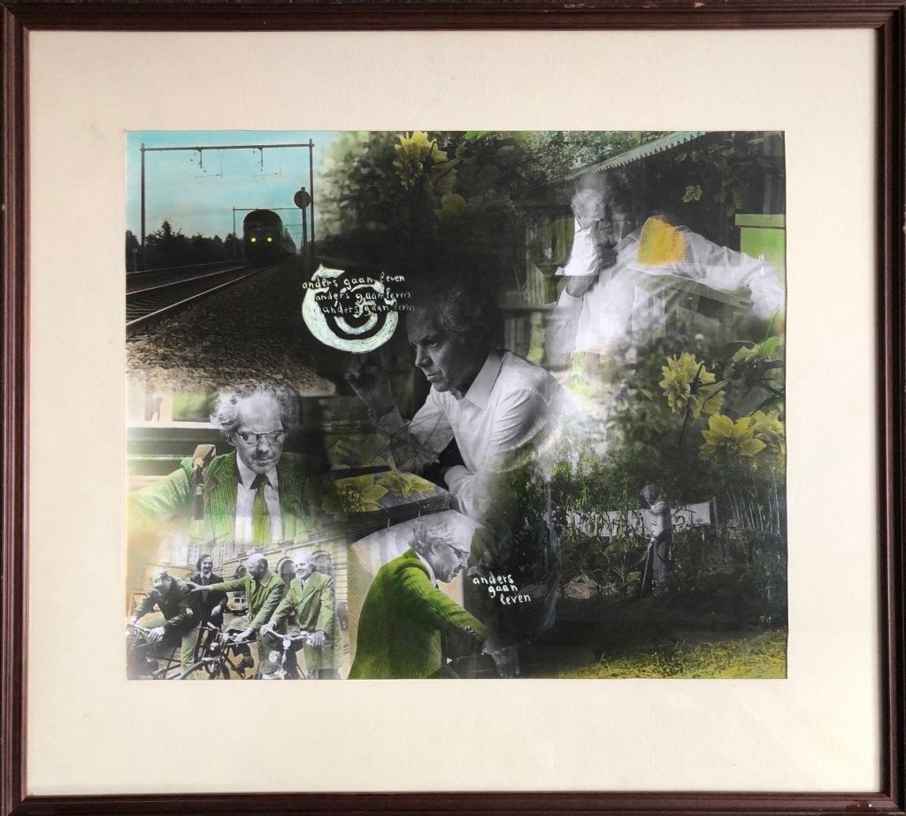 Interessante foto collage van Luc Versteylen (Groen Linksen), Antiek en Kunst, Kunst | Tekeningen en Foto's, Ophalen of Verzenden