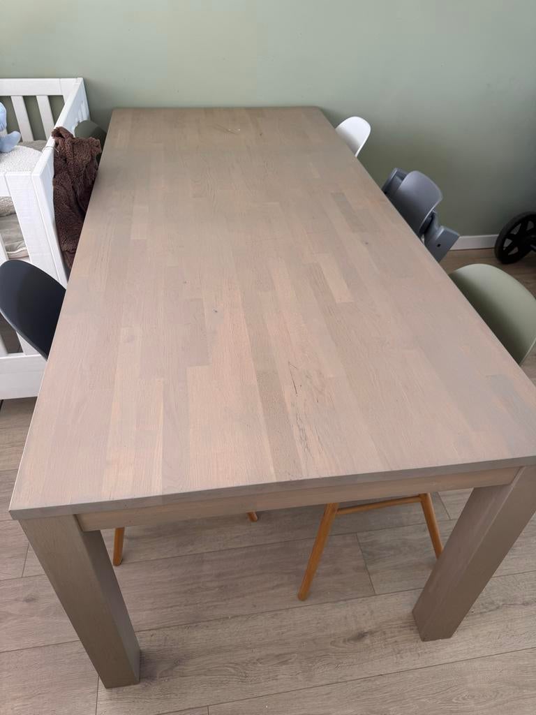 Gratis af te halen: Eettafel 90x200 cm (op 15e), Doe-het-zelf en Verbouw, Platen en Panelen, Ophalen, Zo goed als nieuw
