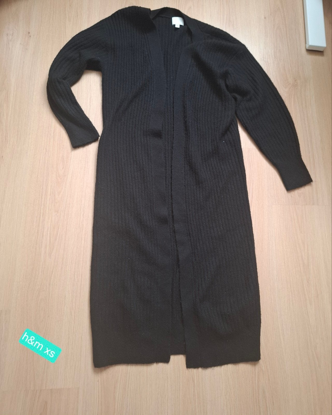 H&M Zwart Lang Vest Maat XS, H&M, Zwart, Ophalen of Verzenden, Zo goed als nieuw