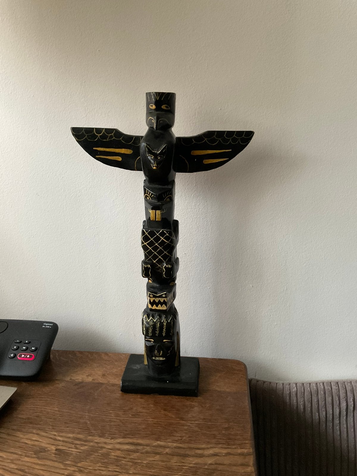 Originele totempaal handwerk uit britisch colombia, Ophalen of Verzenden, Hout, Noord-Amerika, 20 - 50 cm
