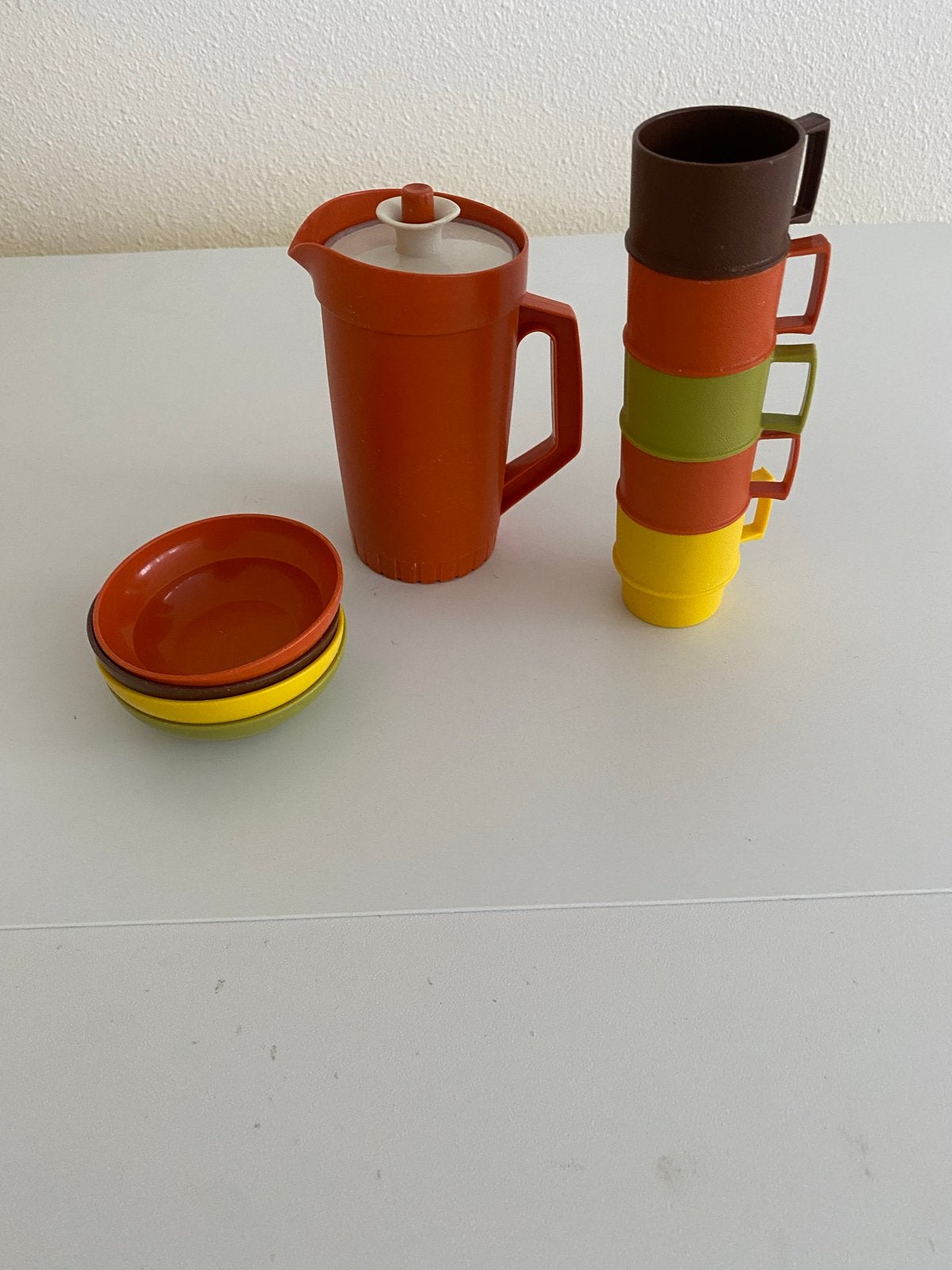 Vintage Tupperware kinderserviesje, 10-delig, Ophalen of Verzenden, Gebruikt, Jongen of Meisje