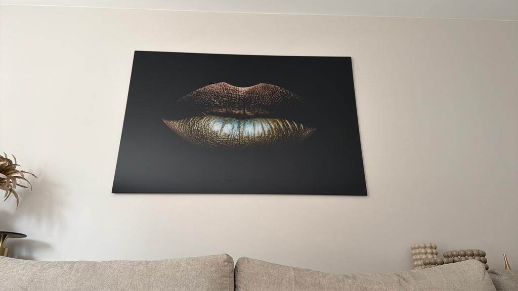 Golden Lips schilderij plexiglas, Ophalen