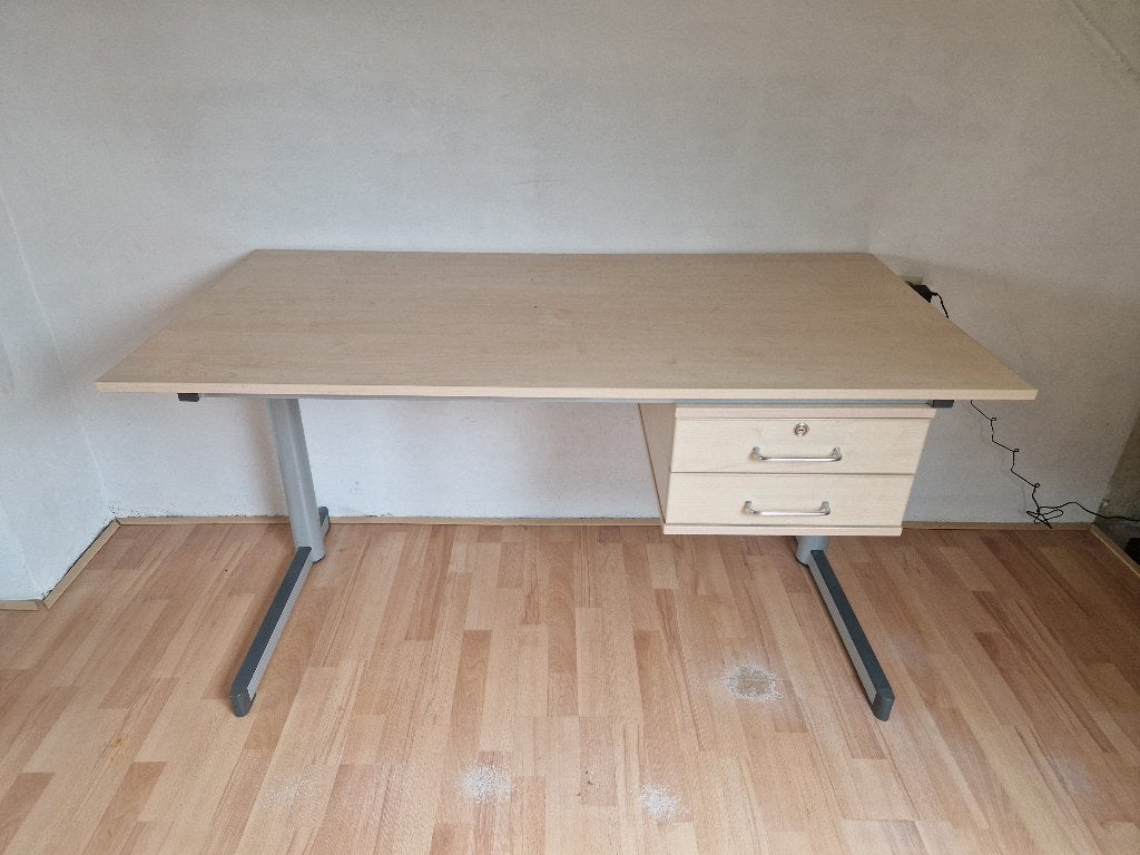 Bureau + bureaustoel, Ophalen, Gebruikt, Met lades, Schoolbureau