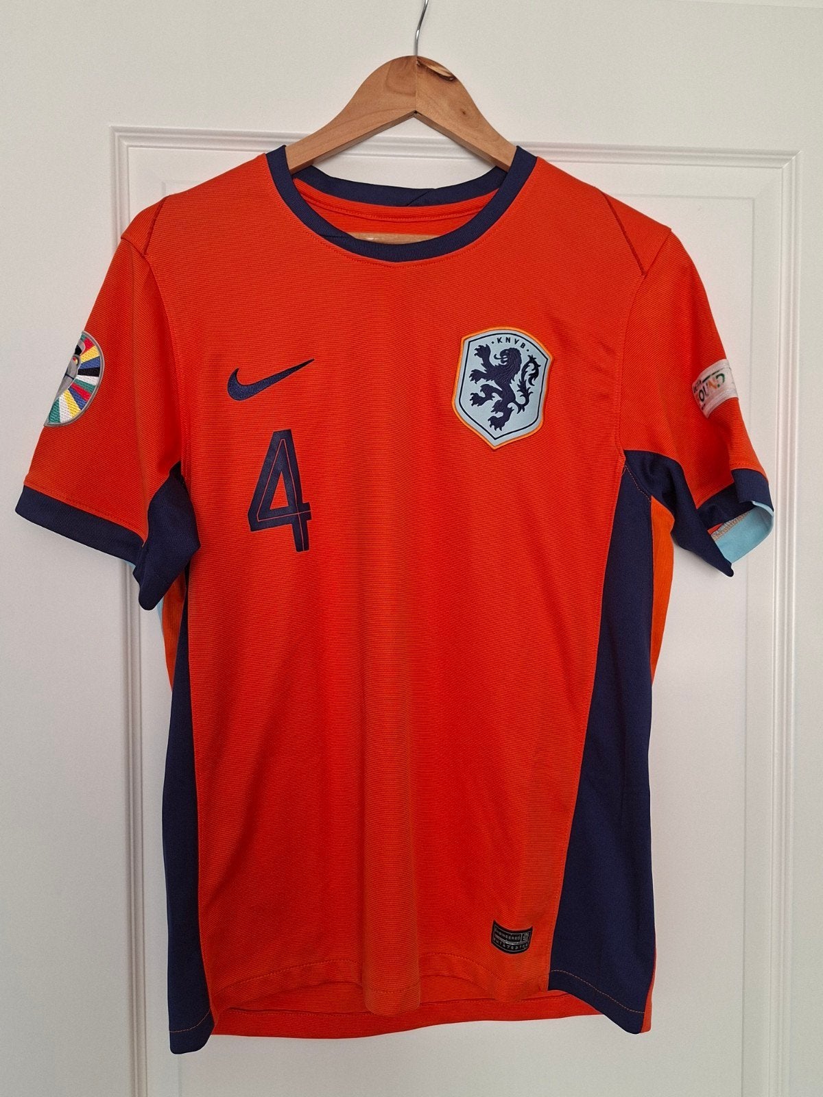 Oranje shirt Virgil van Dijk #4 - rugnummer laat los, Verzenden, Gebruikt, Shirt