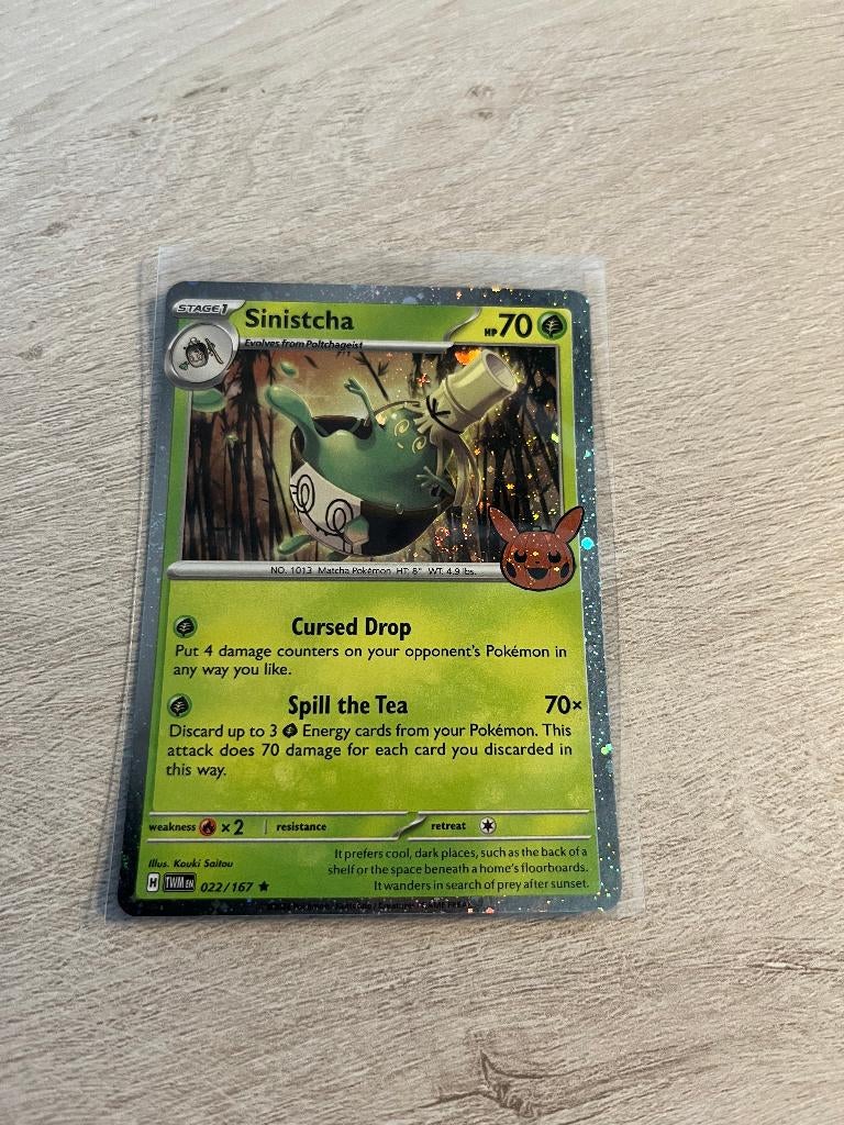 Sinistcha (Holo) 022/167 Trick or Trade 2024 - Pokémon Kaart, Ophalen of Verzenden, Nieuw, Losse kaart, Foil