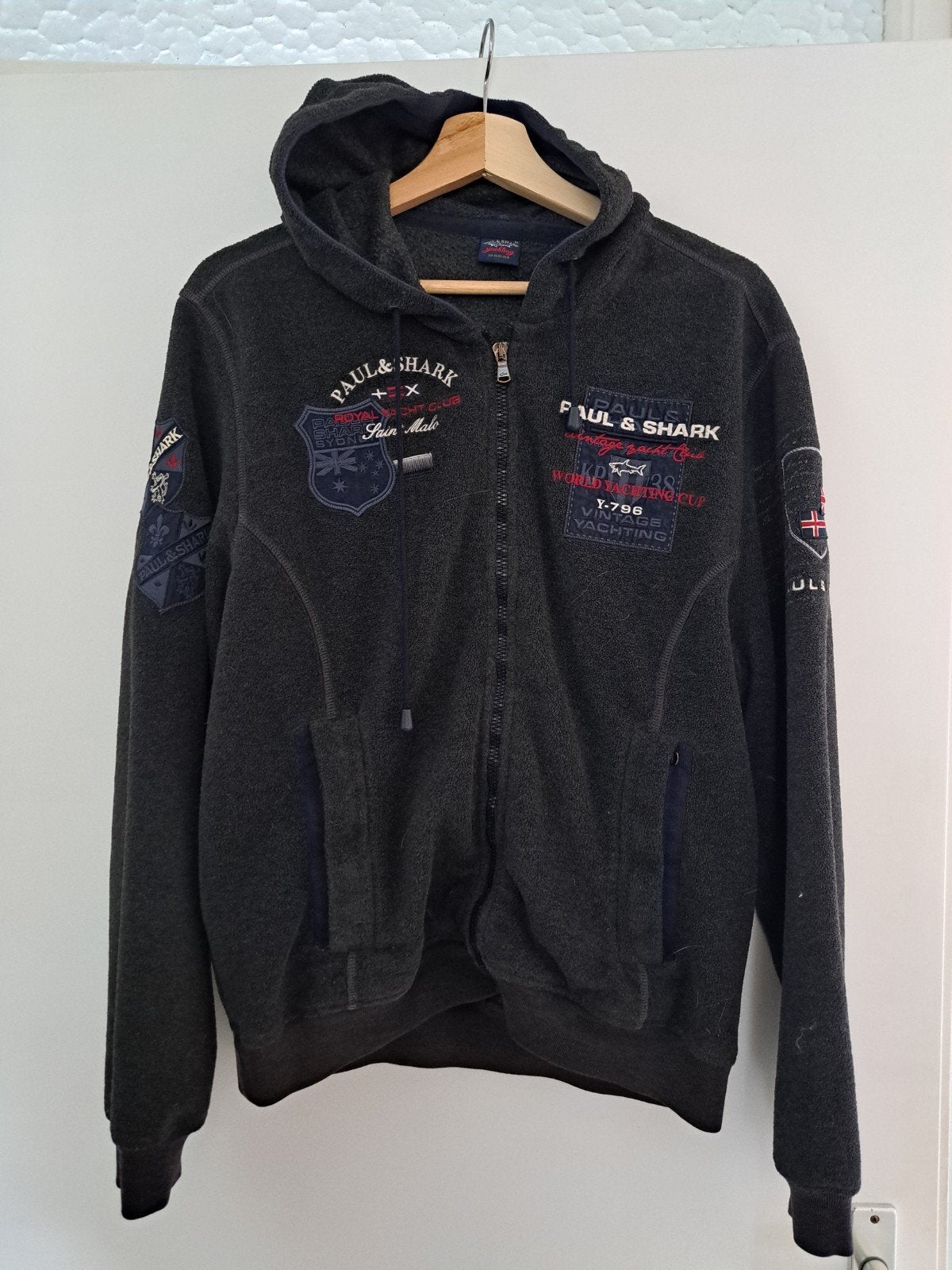Paul & Shark vest met capuchon - Maat M, Maat 48/50 (M), Ophalen of Verzenden, Grijs, Gedragen