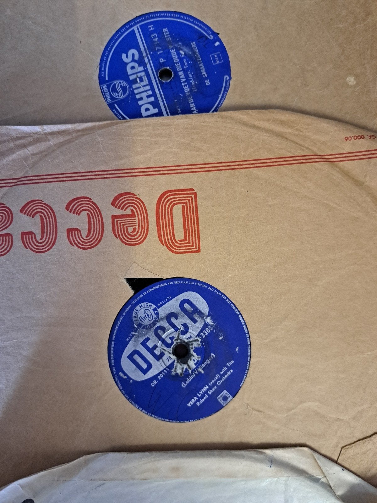 Vintage 78 toeren platen - Philips, Decca, Capitol, Cd's en Dvd's, Ophalen, Gebruikt, 7 inch, EP