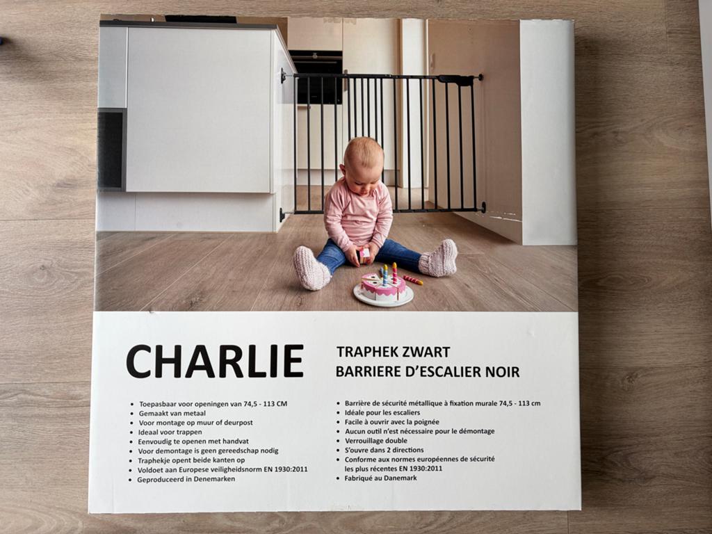 Traphekje Charlie Zwart - Schroefhekje (74.5-113 cm), Ophalen, Nieuw, 100 tot 115 cm, Metaal of IJzer