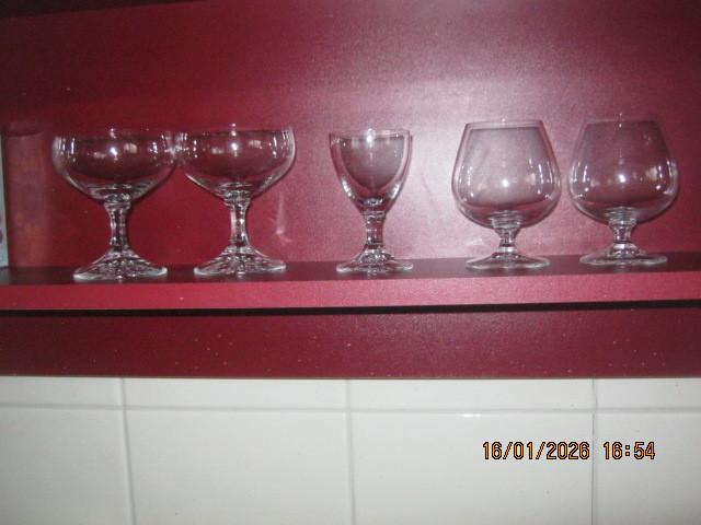 Zwiesel glaswerk 5 stuks, Antiek en Kunst, Antiek | Glas en Kristal, Ophalen of Verzenden