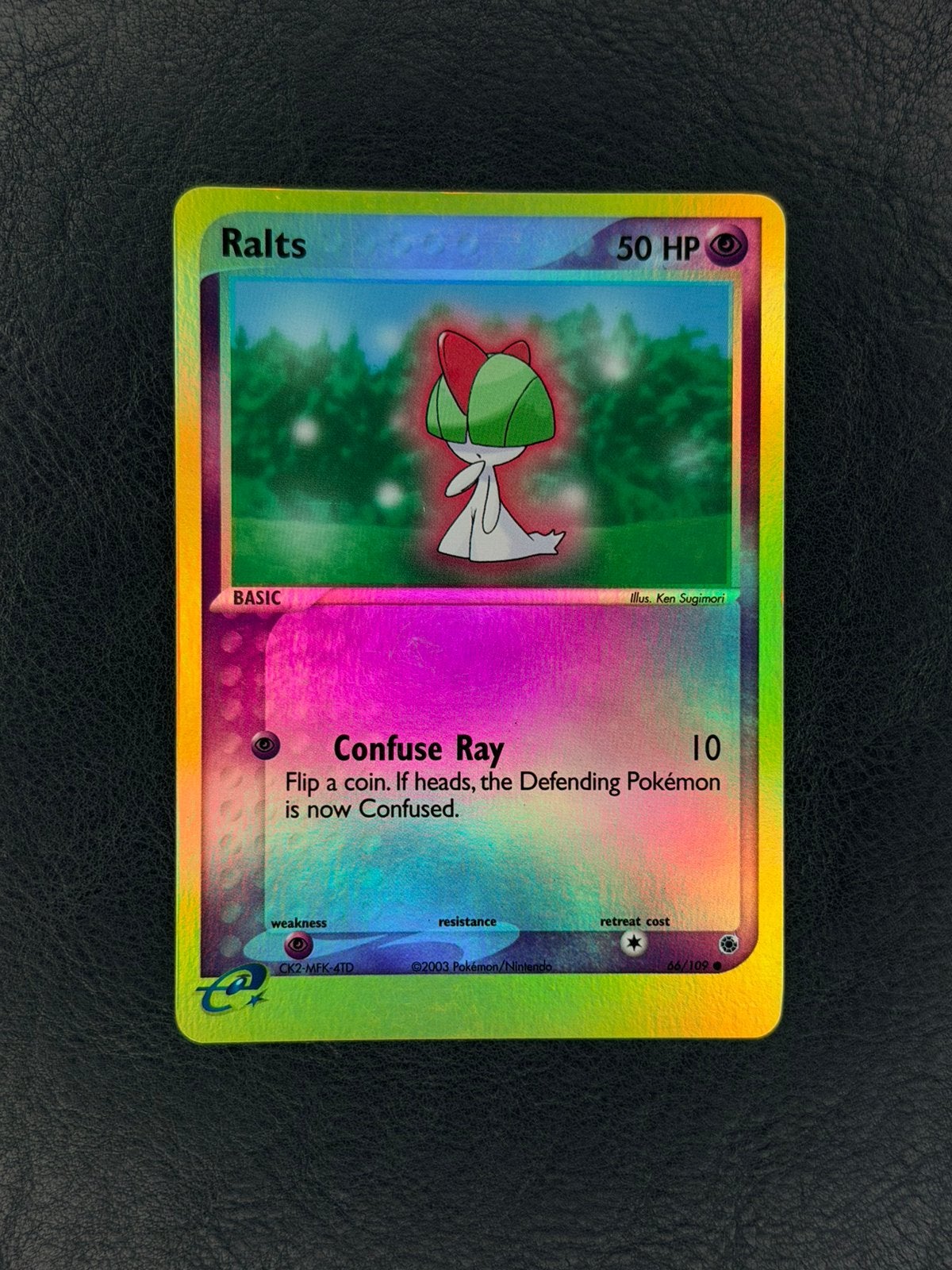 Ralts Rev Holo 66/109 EX Ruby & Sapphire, Hobby en Vrije tijd, Ophalen of Verzenden, Zo goed als nieuw, Losse kaart, Foil