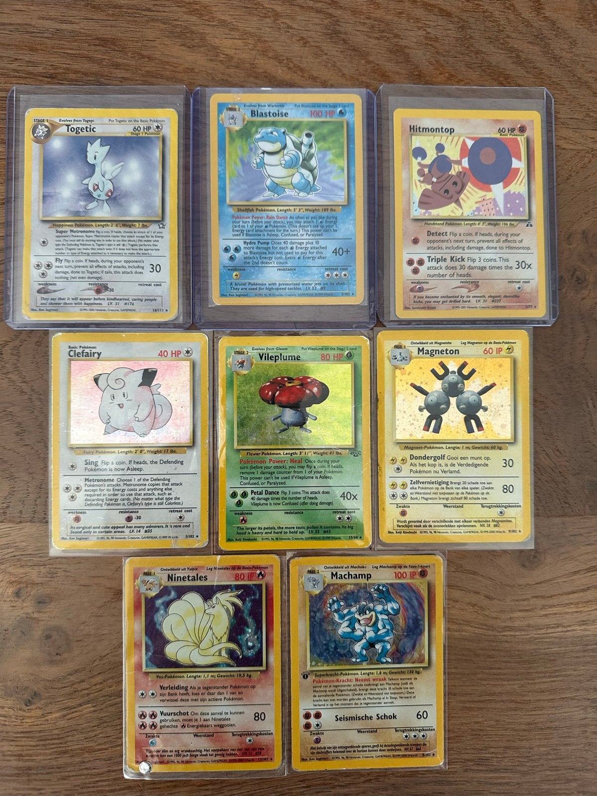 Grote verzameling oude Pokémon kaarten (162 stuks, 8 holo), Ophalen, Gebruikt, Meerdere kaarten, Foil