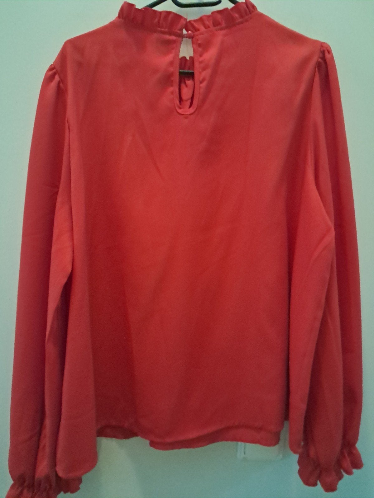 Shein rode blouse met ruches en pofmouwen, Kleding | Dames, Blouses en Tunieken, Maat 38/40 (M), Nieuw, Ophalen of Verzenden, Rood