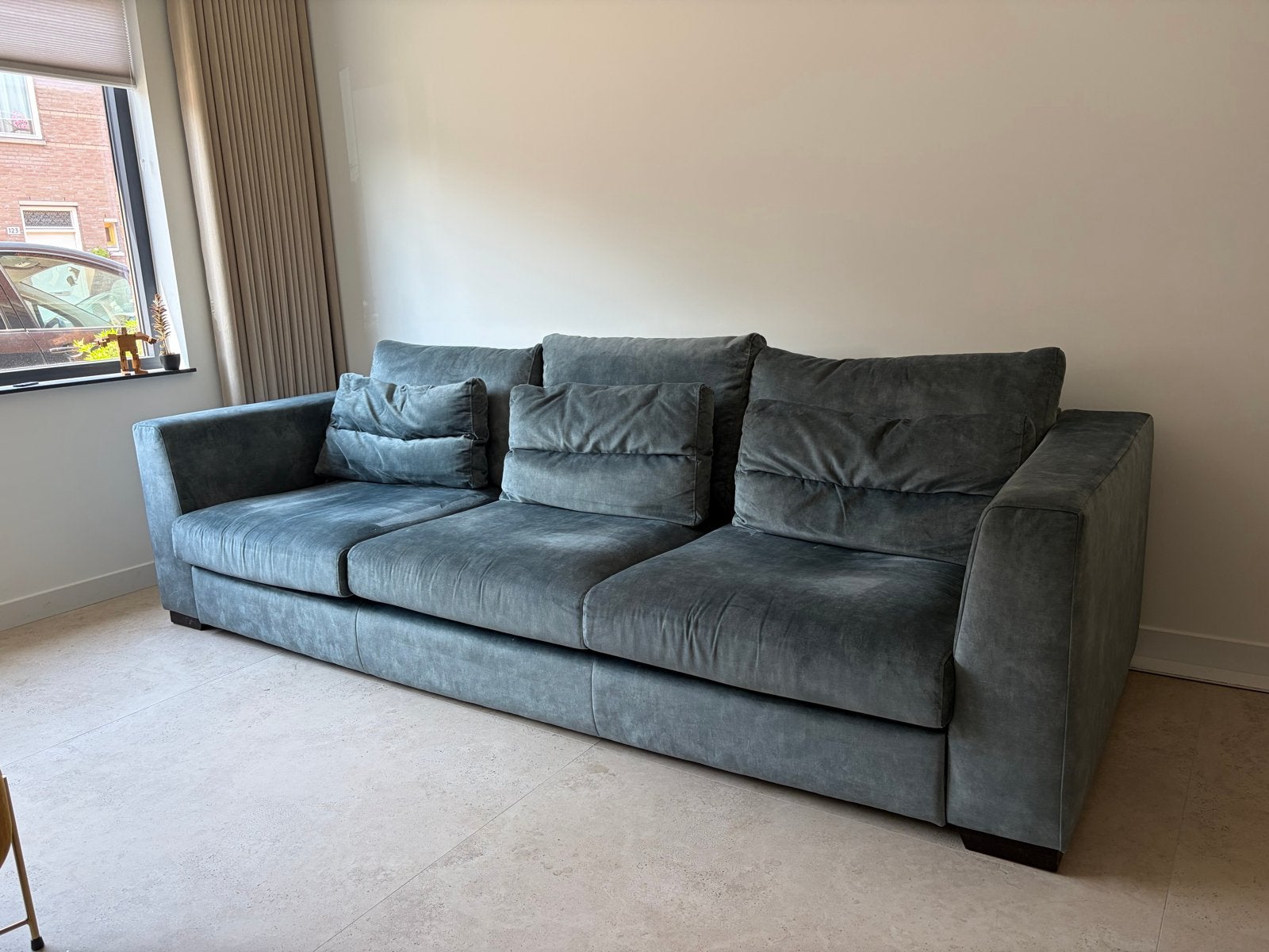Haco bank Mirella Matrix 3-zits Torre 14 blauwgrijs, Huis en Inrichting, Banken | Bankstellen, 250 tot 300 cm, Gebruikt, 100 tot 125 cm
