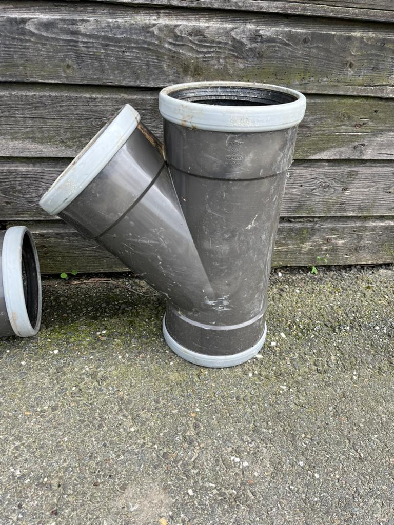 PVC Y stukken, T stukken en bochten, Ophalen, Afvoer, Gebruikt, Pvc